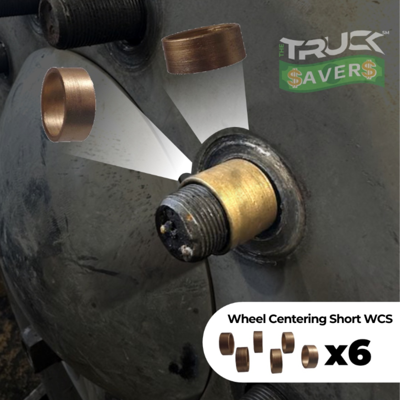 (1 Pair) Mud flaps FREE + Kit VibraSavers Centering Brake Drums and Slevee Centering - Whole Truck (12 pcs)