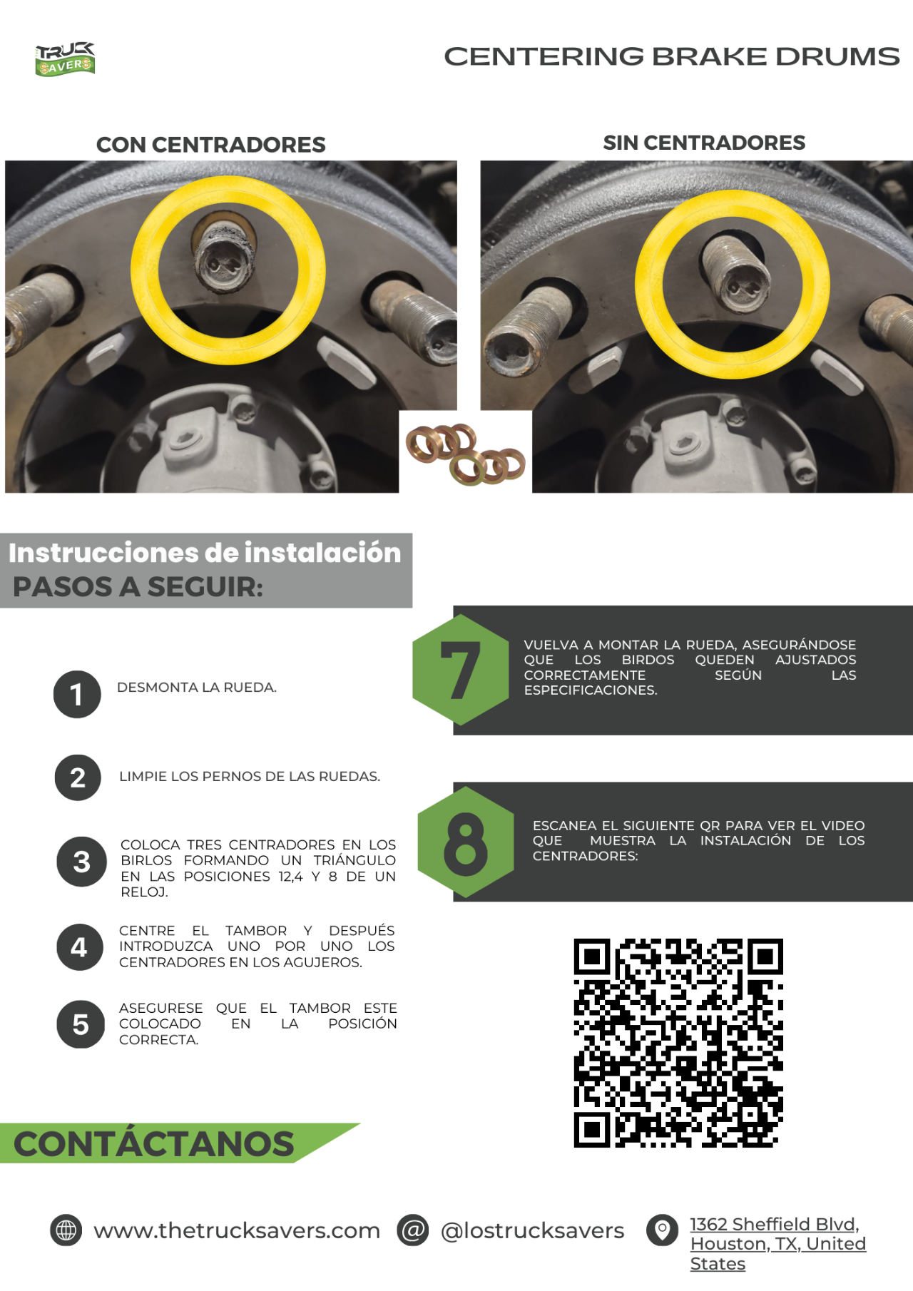 Centradores para tambor - Camión completo 'VibraSavers' (6 UDS)