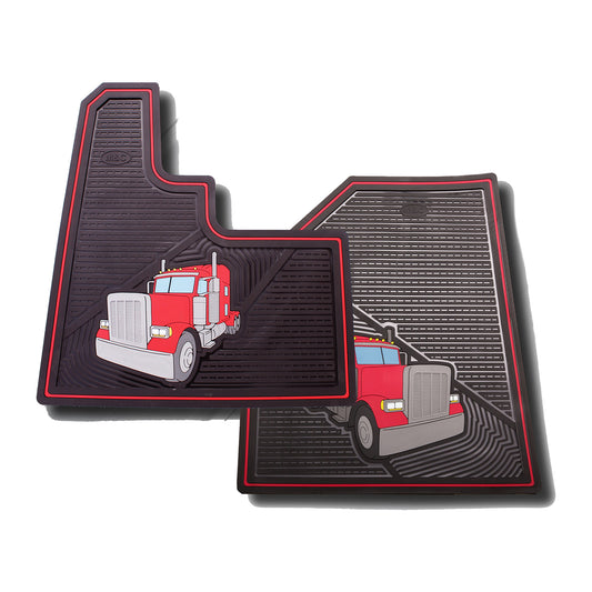 Peterbilt 2004 and Older Rubber Floor Mats (2 PCS)