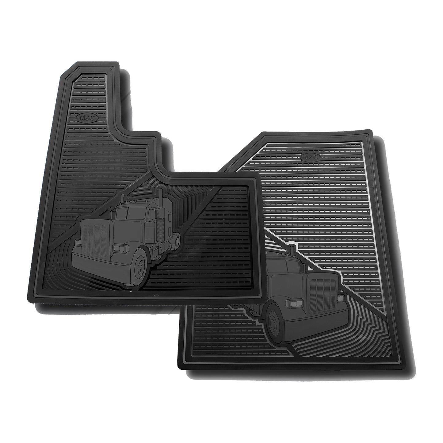 Peterbilt 2004 and Older Rubber Floor Mats (2 PCS)