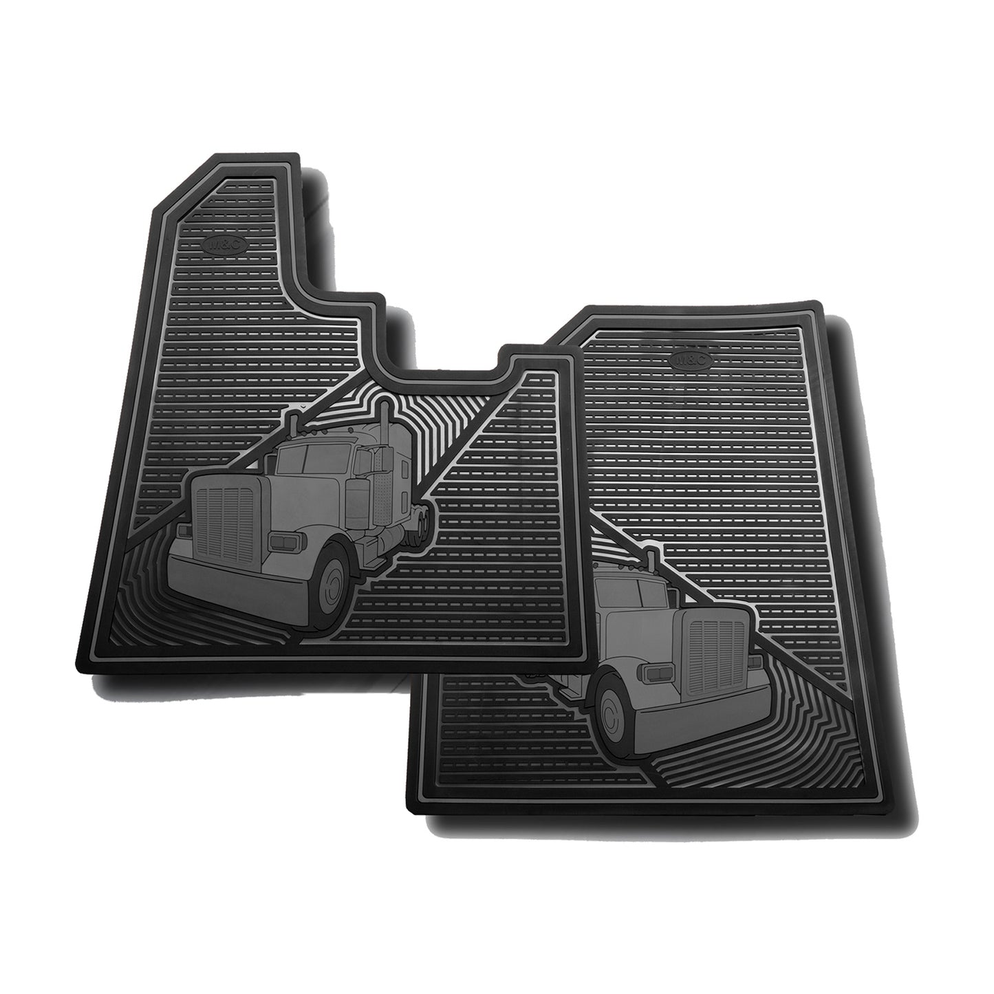 Peterbilt 2005 and Newer Rubber Floor Mats (2 PCS)