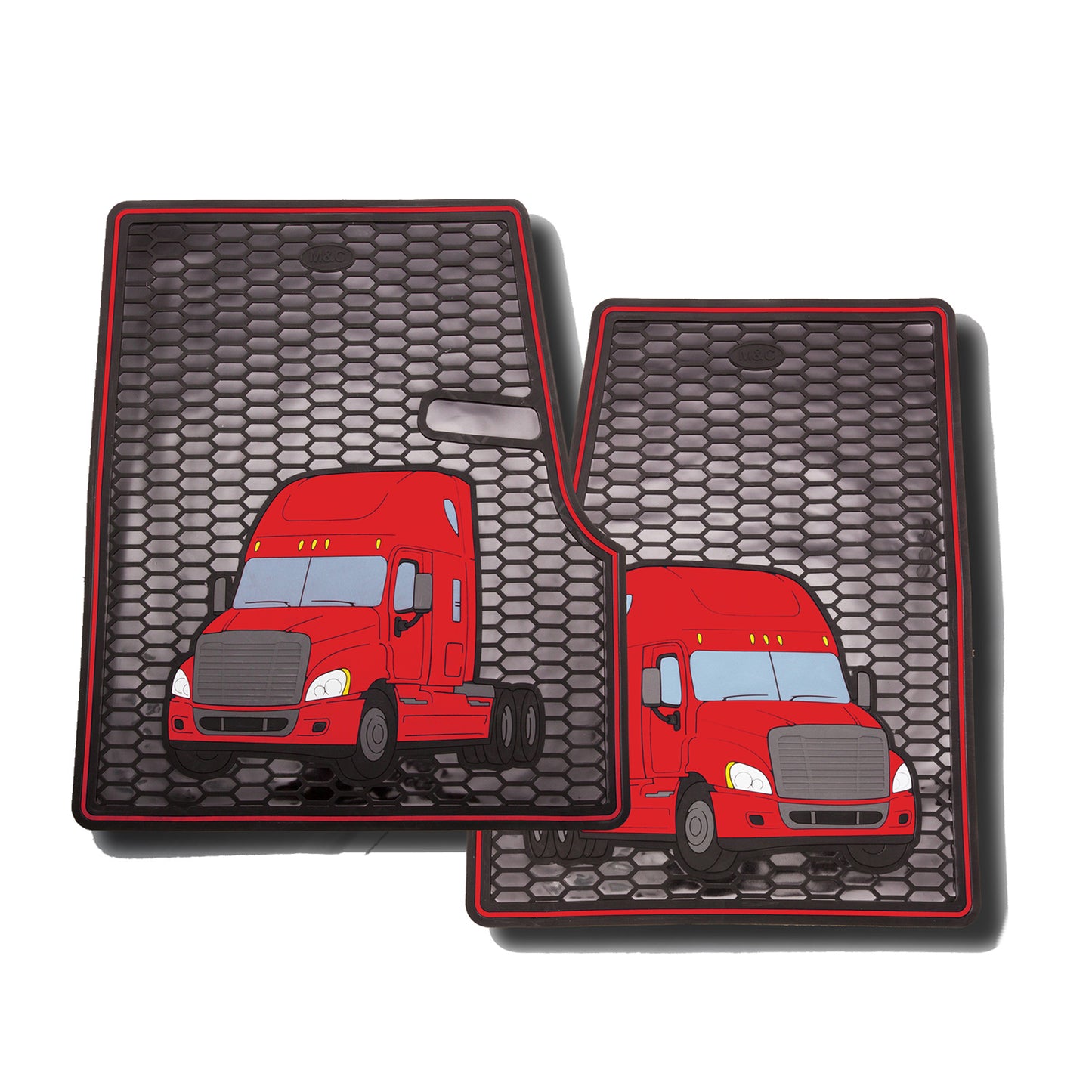 Freightliner Cascadia Coronado Rubber Floor Mats (2 PCS)