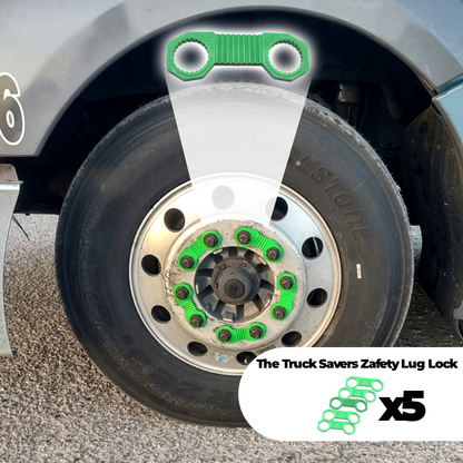 The Truck Savers Zafety Lug Lock® - Whole Wheel Set (5 pcs).