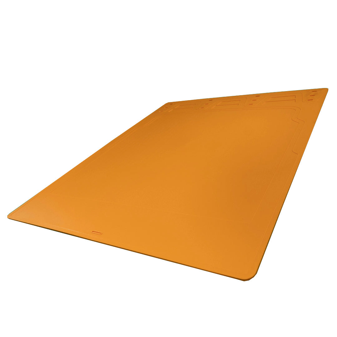 Orange Poly Rigid Mud Flap 24x30 inches, SKU PY101631, product view 5