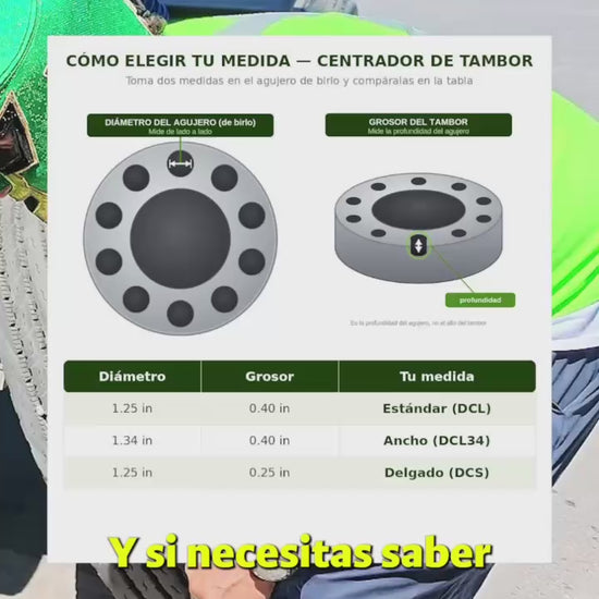 Video en español: cómo identificar el material del rin y elegir el centrador VibraSavers WCL o WCS